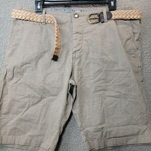 Jack & Jones Khaki Shorts with Braided Belt